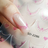 Adesivi per unghie 5D / French / Linea del sorriso francese, 20 pezzi, rosa chiaro, SD-2286