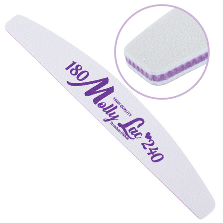 Nagelfeile Sicherheitspaket MollyLac Boot violett Mittel 180/240 CU-05  Beste Qualität
