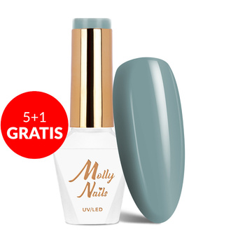 5+1gratis Lakier hybrydowy Molly Nails Pure Nature Glacier HEMA/Di-HEMA Free 8g Nr 102
