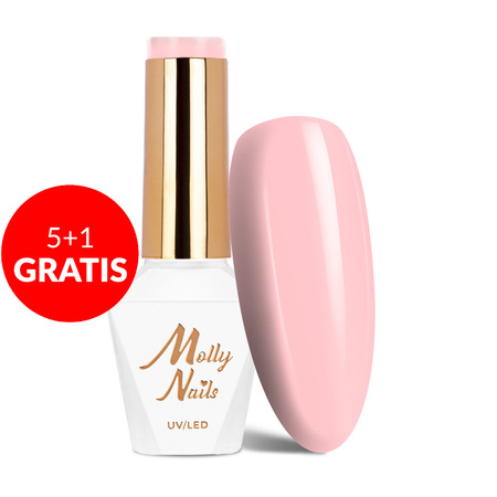 5 + 1 gratuit Vernis hybride Molly Nails Sensual Bella sans HEMA/Di-HEMA 8 g n° 201