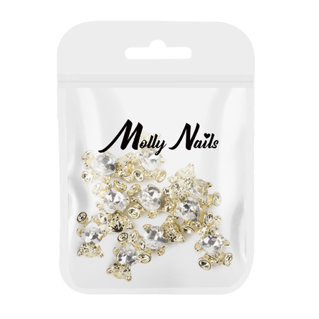 Molly Nails 3D teddy bear nail decorations No. 2, 10 pcs