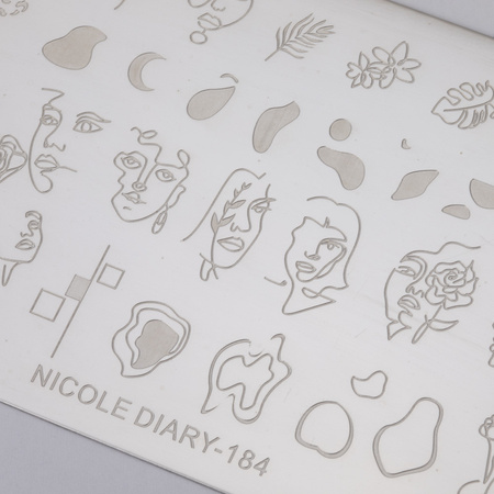 Stamp plate with Nicole Diary patterns No. 184