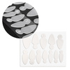 Combo system dual form silicone molds for French manicure MollyLac almond 12 pieces