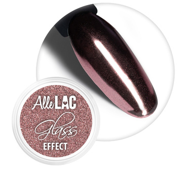 Polvere per decorazioni sulle unghie con effetto specchio Glass Effect AlleLac Dark Golden Pink n. 5