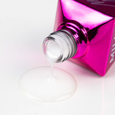Top Milky MollyNails, vernis laiteux sans rinçage, Milky White, sans HEMA ni Di-HEMA, 10 g