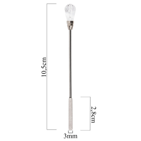 Cuchara mezcladora para gel con cristal, 1 unidad