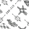Autocollants à l'eau pour ongles, motif floral STZ-882