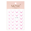 Adhesivos gradientes para uñas / French / Ombre / Línea de sonrisa francesa, 23 unidades, rosa claro, SD-1930