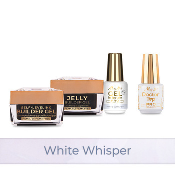 Molly Nails PRO MATCH SYSTEM 3+1 White Whisper: 3 builder gels + Doctor Top 15g