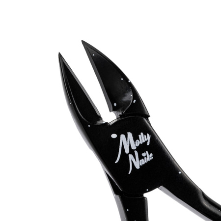Pince à ongles professionnelle Molly Nails, noire, lame de 15 mm