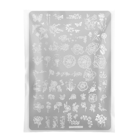 Plate with patterns for stamps plus-055