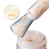 Base in gomma color latte con scaglie dorate «Flakes Rubber Base Milk&amp;Gold» MollyLac senza HEMA/Di-HEMA, 10 grammi
