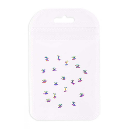 Cristaux, diamants, zircons AB irisés pour la décoration de bijoux 3D, 20 pièces, n° 1