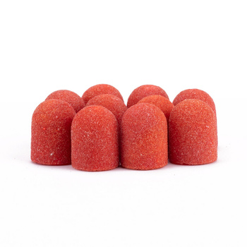 Pedicure-Kappen 13 mm, Körnung 150, 10 Stück, Fabric Podo AlleMed, Orange