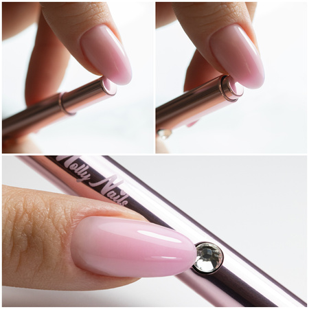 Автоматичний пензлик для гелю Oval Pro Gel, рожеве золото, Molly Nails, № 6