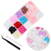 Box with decorations: bows, flowers, pearls BKHZ-003