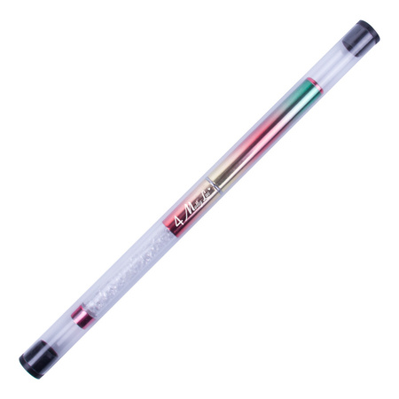 Silicone brush for decorating and rubbing in glitter with MollyLac rainbow ombre zirconia No. 4