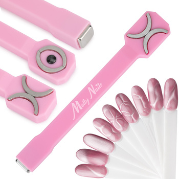 Magnétiseur double face Molly Nails pour effet œil de chat rose