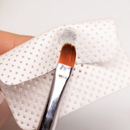 Disques de coton non pelucheux perforés pour les ongles Molly Nails, blancs, 5 x 5 cm, 200 pièces