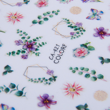 Adhesivos para uñas finos con motivos florales CA-421