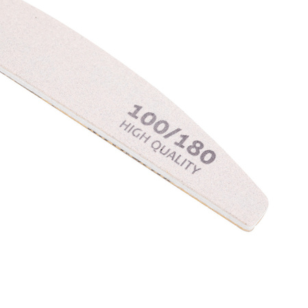 Lima per unghie "Pacchetto Sicuro" a forma di barchetta e mezzaluna MollyLac 100/180 zebra, 1 pezzo