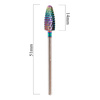 Fraise professionnelle en cobalt-tungstène, modèle arc-en-ciel Flame 2 M 3/32" n° 2