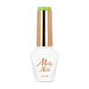 Esmalte híbrido Molly Nails Flashing Lights Neon Evergreen sin HEMA ni Di-HEMA, 8 g, n.º 647