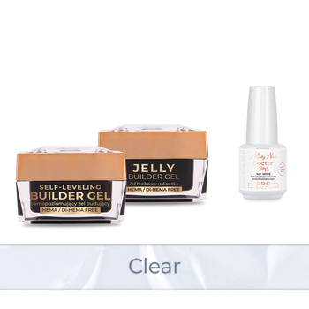 PRO MATCH SYSTEM 2+1 Clear: 2x żele 50g: Jelly&SelfLeveling+Doctor Top 15g GRATIS