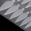 Lot de 12 moules en silicone double forme pour manucure française à pointe longue