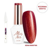 Гібридний лак LED/UV Gel Polish La Vie en Rouge № 323 Glow & Passion MollyNails без HEMA/Di-HEMA, 8 г + набір блискіток БЕЗКОШТОВНО