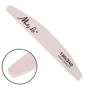 Nagelfeile, halbmondförmig, slim 180/240 MollyLac Zebra 1 Stück
