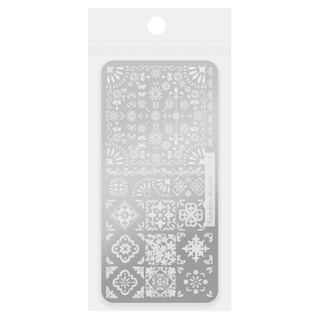 Plaque pour tampons à motifs Finger Angel V25