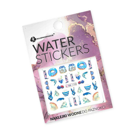 Water-slide nail stickers: Sweets BN-1798