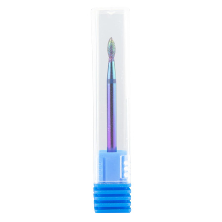 Fraise diamantée Unicorn arc-en-ciel en forme de larme mini n° 19