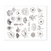 Water decals for nails, flowers STZ-885