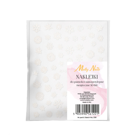 Naklejki do paznokci samoprzylepne świąteczne Molly Nails JO-910