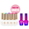 Zestaw 9 kolorów Sorbet HEMA/Di-HEMA Free + baza i top GRATIS (S.O.S. Antidotum, Liquid Glass)