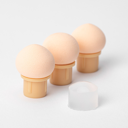Double-sided sponge brush for ombre and nail art stamp with white zirconia