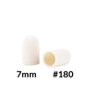 Pedicure caps 7 mm, 180 grit, 10 pcs, ABS Podo AlleMed, White