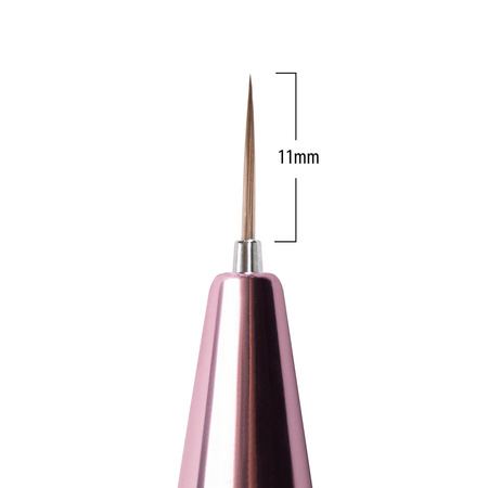 Automatischer Liner-Pinsel „Long Pro Art“ in Roségold von Molly Nails, 11 mm