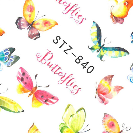 Butterfly Water Nail Stickers STZ-840