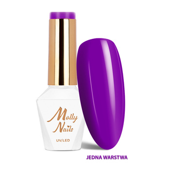Гібридні лаки LED/UV Gel Polish Vivid Vibes № 287 Ultra Plum Molly Nails без HEMA/Di-HEMA, 8 г