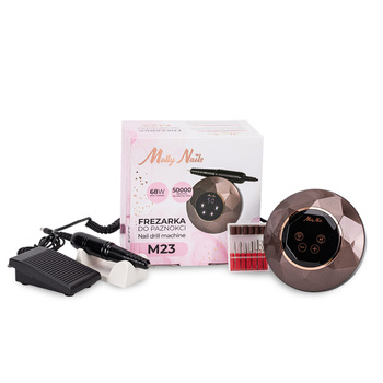 Máquina para uñas MollyNails de 68 W para manicura y pedicura, color marrón, modelo M23, 50 000 revoluciones