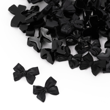 Ozdoby do paznokci kokardki 3D Molly Nails czarne 100 szt