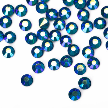 Cyrkonie do paznokci szklane SS10 Blue Zircon AB ok.50 szt.