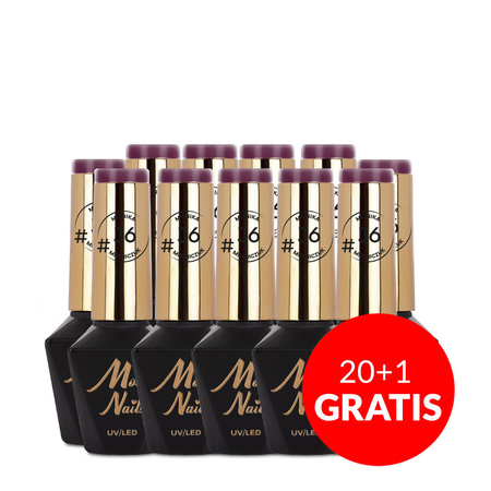 20+1 безкоштовно Гібридний лак Molly Nails Juicy від Моніки Мельнічук, без HEMA/Di-HEMA, 8 г, № J6