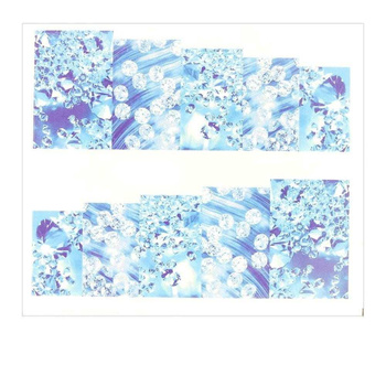 Naklejki wodne do paznokci diamenty arkusz 6,5 x 5,5 cm na 10 palców - A180