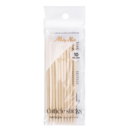 Палички з апельсинового дерева MollyNails, 10 шт., довжина 11,4 см