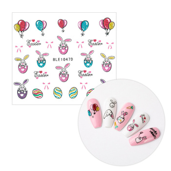 Adesivi 3D per unghie con glitter a tema pasquale BLE 1047D