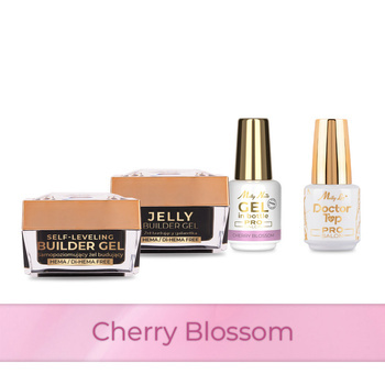 Molly Nails PRO MATCH SYSTEM 3+1 Cherry Blossom : 3 gels de construction + Doctor Top 15 g
